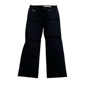 DKNY Black Women’s Straight Leg Pants Size 12 Business Casual Classic Streetwear
